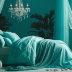 turkusowa sypialnia oaza relaksu
